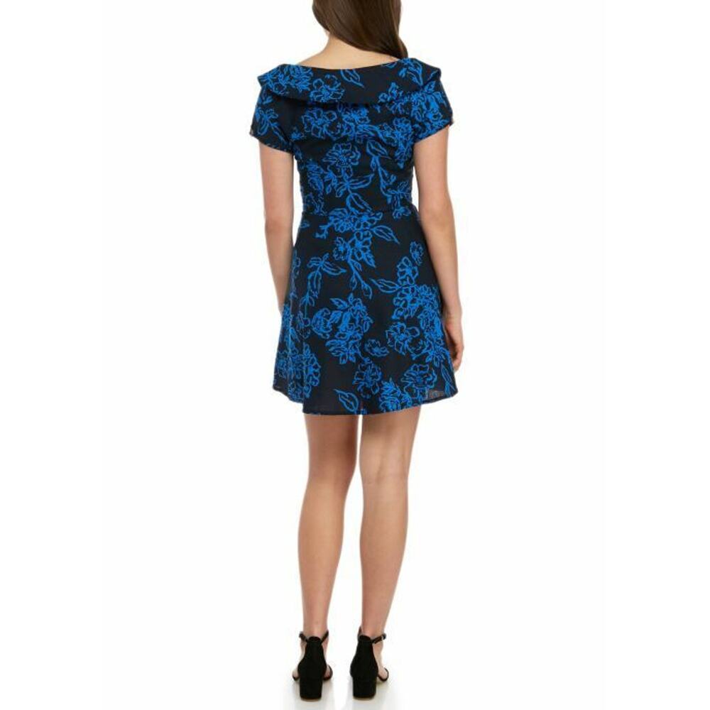 Free People Size 4 "A Thing called Love Mini Dress" in Navy Blue Combo NWT $128 - Picture 2 of 7